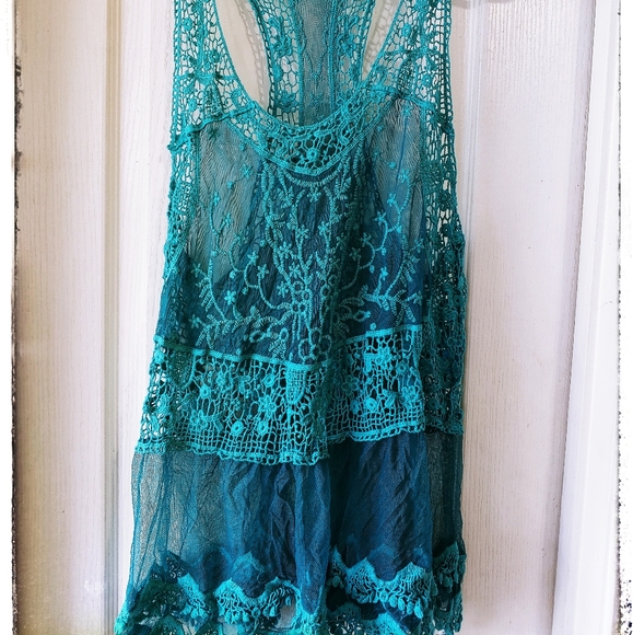 Origami by Vivien Tops - OS Lace OverLay Shirt